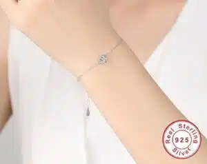 Bracelet argent pas cher et sa cage en forme de diamant