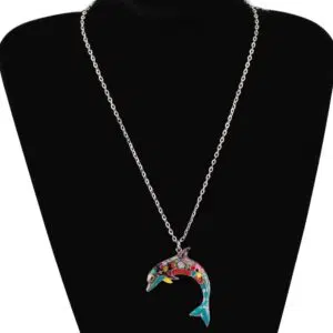 pendentif dauphin multicolore
