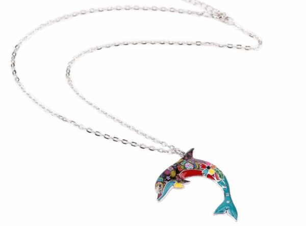 pendentif dauphin multicolore