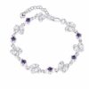 Bracelet papillons et cristaux violets