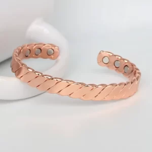 bracelet en cuivre 6 aimants doré or rose