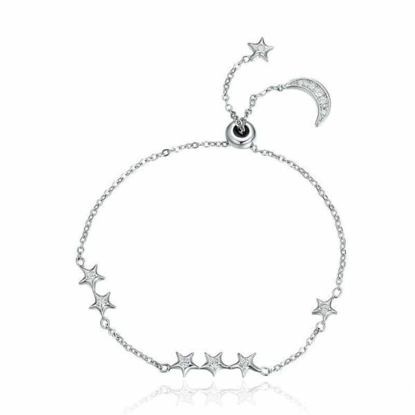 bracelet étoiles et lune en argent