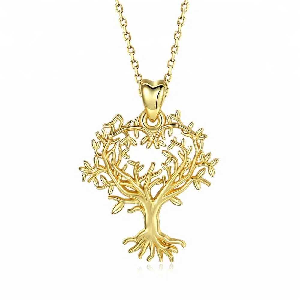 pendentif arbre de vie plaqué or
