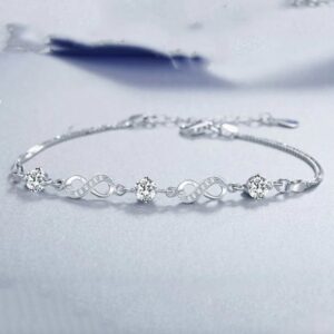 bracelet infini cristaux blancs