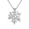 pendentif feuille d'érable argent 925 femme