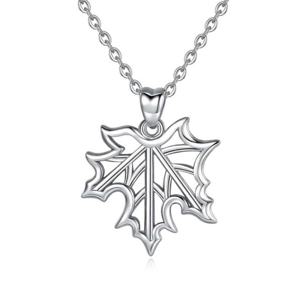 pendentif feuille d'érable argent 925 femme