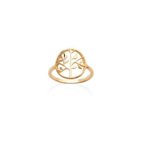 bague arbre de vie plaqué or femme