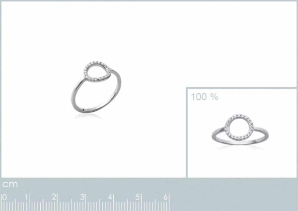 bague cercle serti argent rhodié