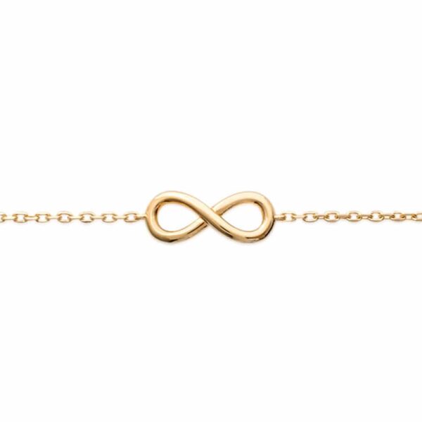 bracelet infini femme plaqué or