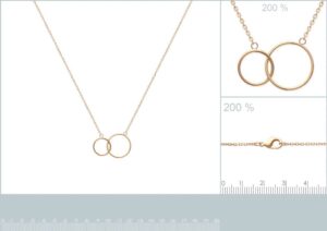 collier 2 cercles plaqué or