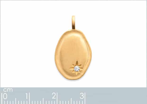 pendentif médaillon étoile plaqué or