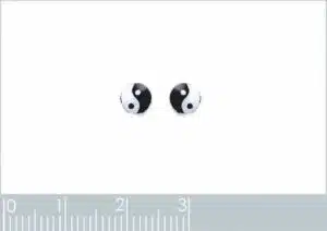 clous d'oreilles yin & yang argent femme