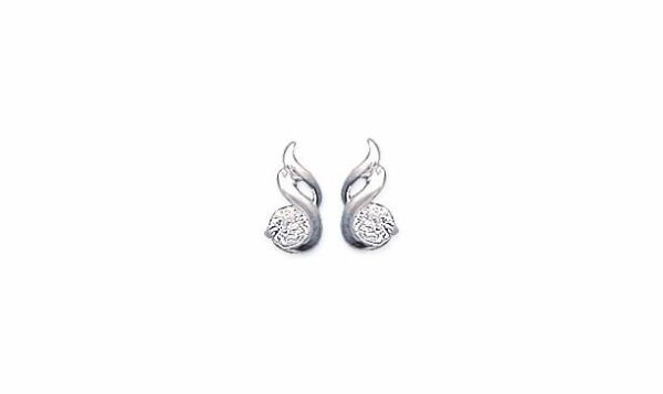 boucles d'oreilles nina oxyde de zirconium argent rhodié