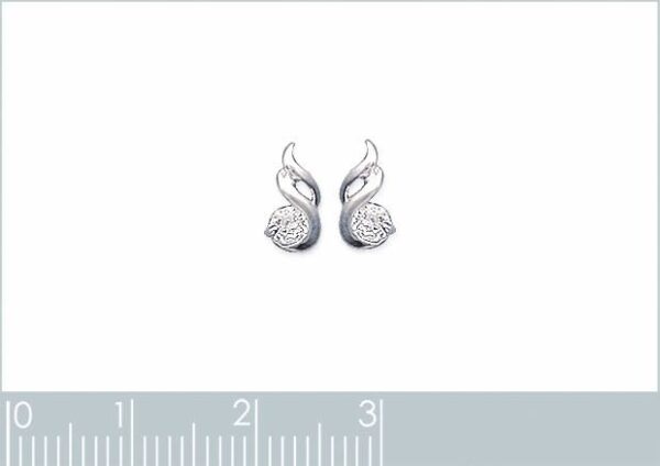 boucles d'oreilles nina oxyde de zirconium argent rhodié femme