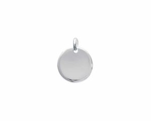 pendentif médaille ronde argent