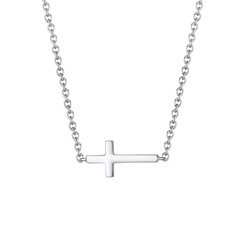 collier croix horizontale argent 925