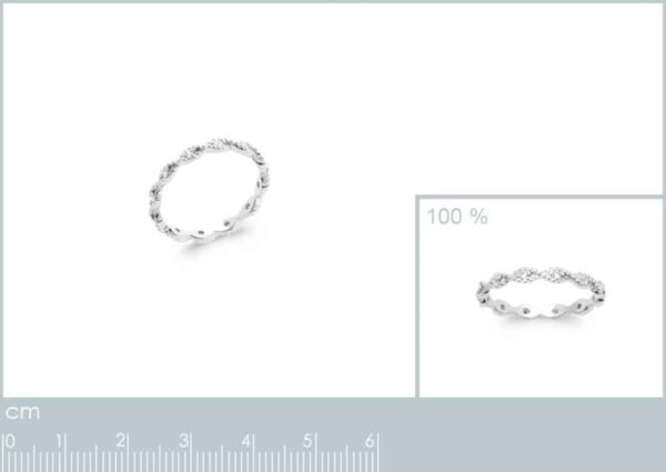 Bague Elena zircons blancs argent rhodié