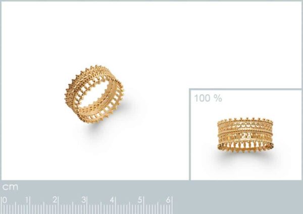 Bague couronne impériale plaqué or femme