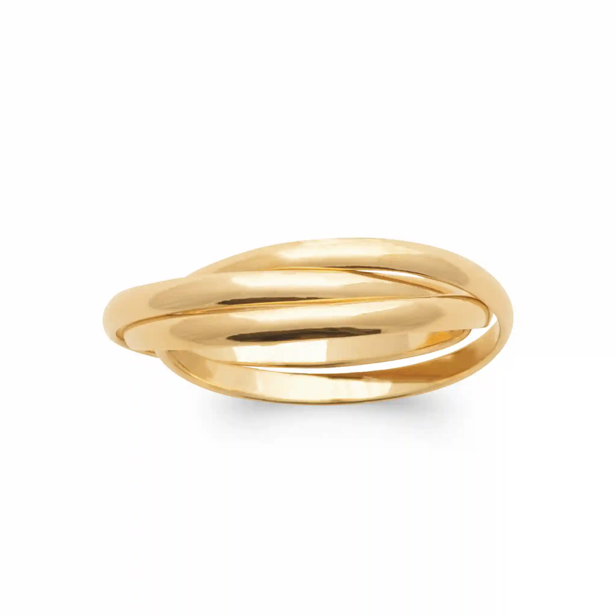 Alliance T50 Entrelacée 3 Joncs 3 Mm - Plaqué Vermeil Et Laminé Or 18K, Unisexe