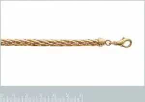 Bracelet maille palmier plaqué or femme