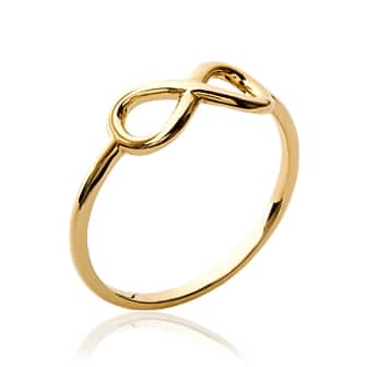 bague plaqué or fine infini