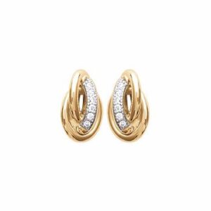 Boucles d'oreilles anneaux entrelacés plaqué or