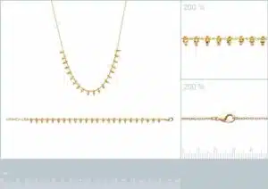 Bracelet chaîne perlé plaqué or femme