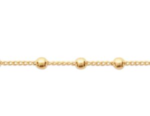 Bracelet fin multi-perles plaqué or