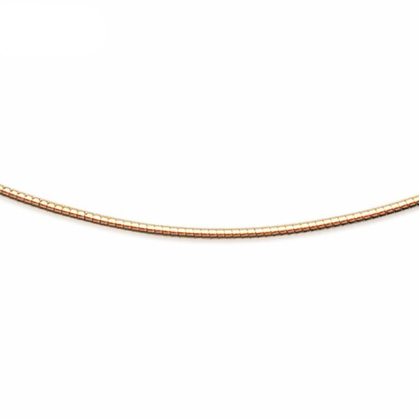Collier câble Oméga plaqué or