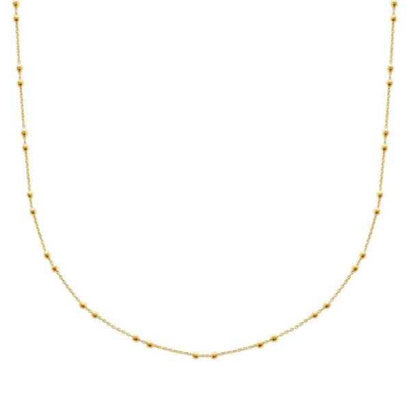 Collier fin perlé Cynthia plaqué or