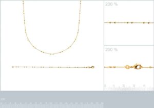 Collier fin perlé Cynthia plaqué or femme
