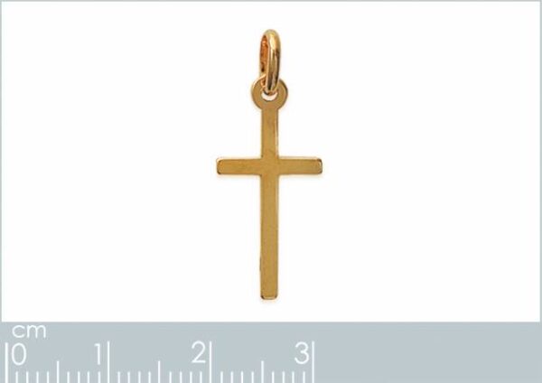 Pendentif croix plaqué or femme