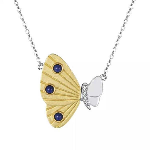 collier papillon lapis lazuli