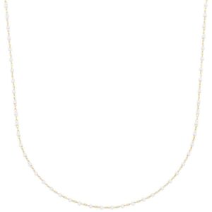 collier perles miyuki blanches plaqué or