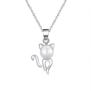 collier chat perle