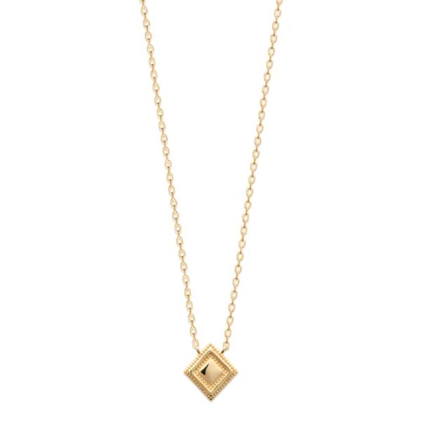 collier losange plaqué or