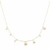 collier breloques lune étoile soleil plaqué or