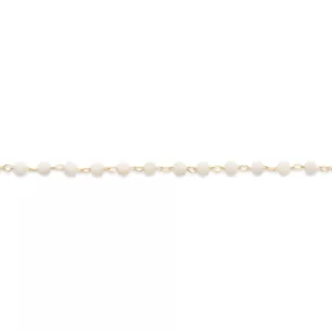 Bracelet plaqué or perles de pierre de lune