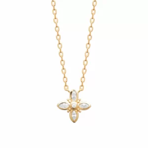 Collier plaqué or edelweiss