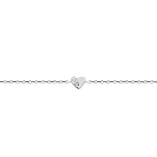 Bracelet cœur argent rhodié Amorina