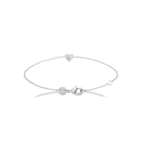 Bracelet cœur argent rhodié Amorina