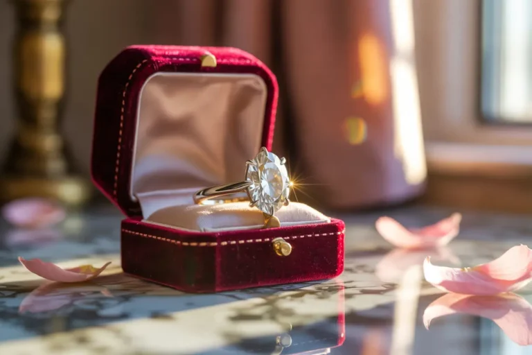 bague solitaire dans son écrin