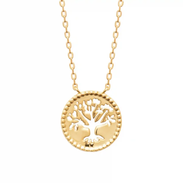 Collier arbre de vie plaqué or 18 carats Collier arbre de vie plaqué or 18 carats