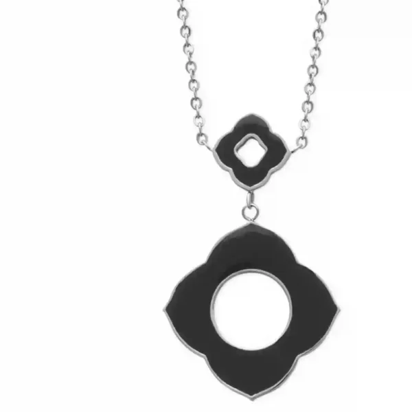 Collier acier inoxydable fleur stylisée Collier acier inoxydable fleur stylisée