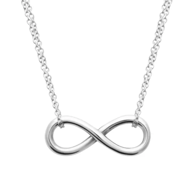 Collier infini double chaîne acier inoxydable