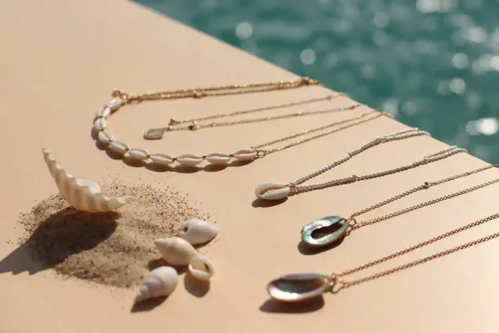 différents types de colliers coquillage