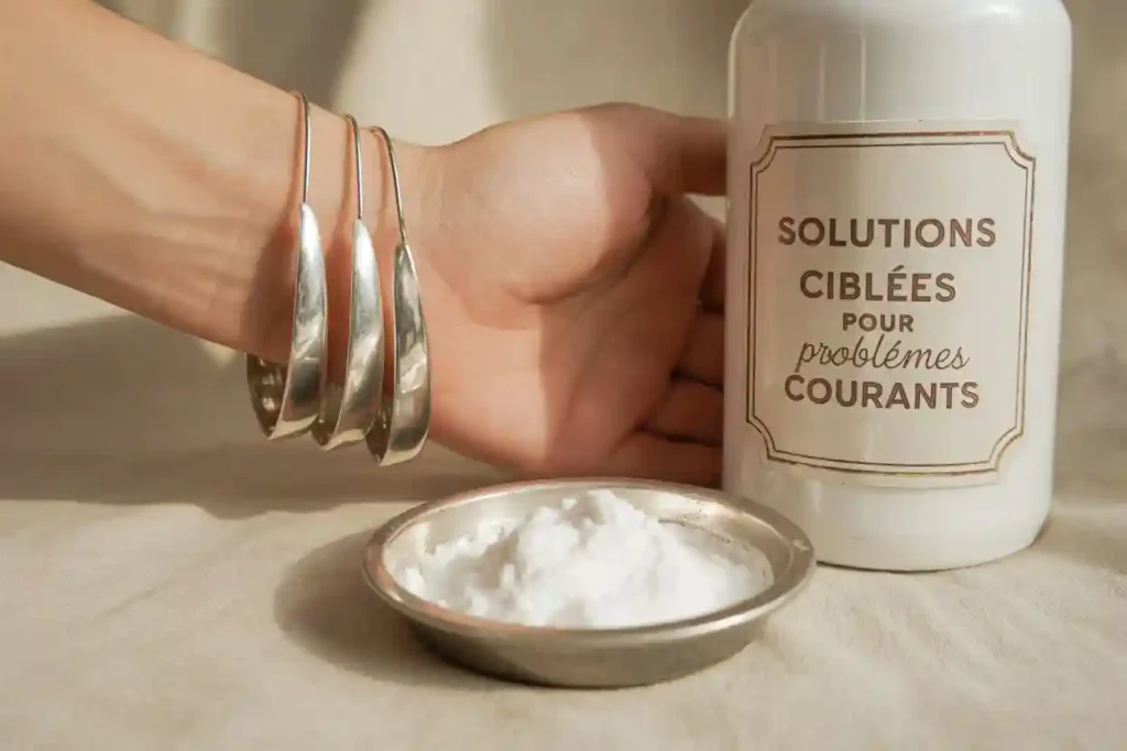 solution ciblée pour traiter l'oxydatioon des boucles d'oreilles en argent