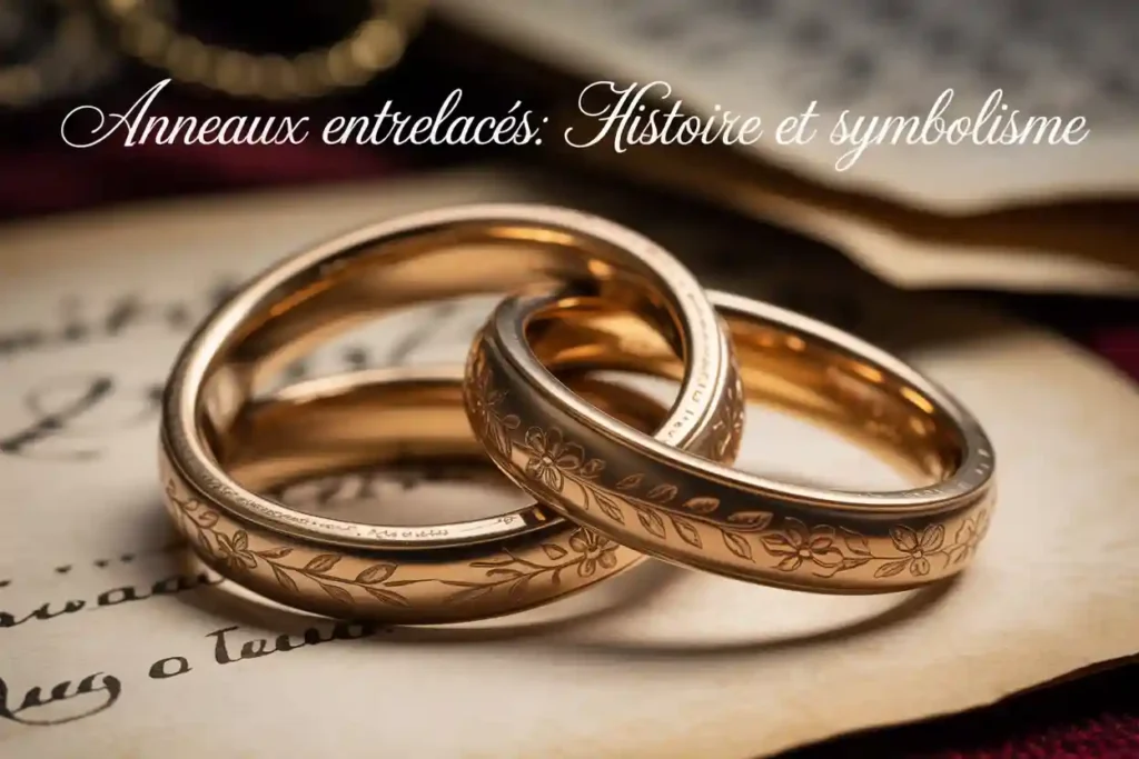 anneaux entrelacés en or