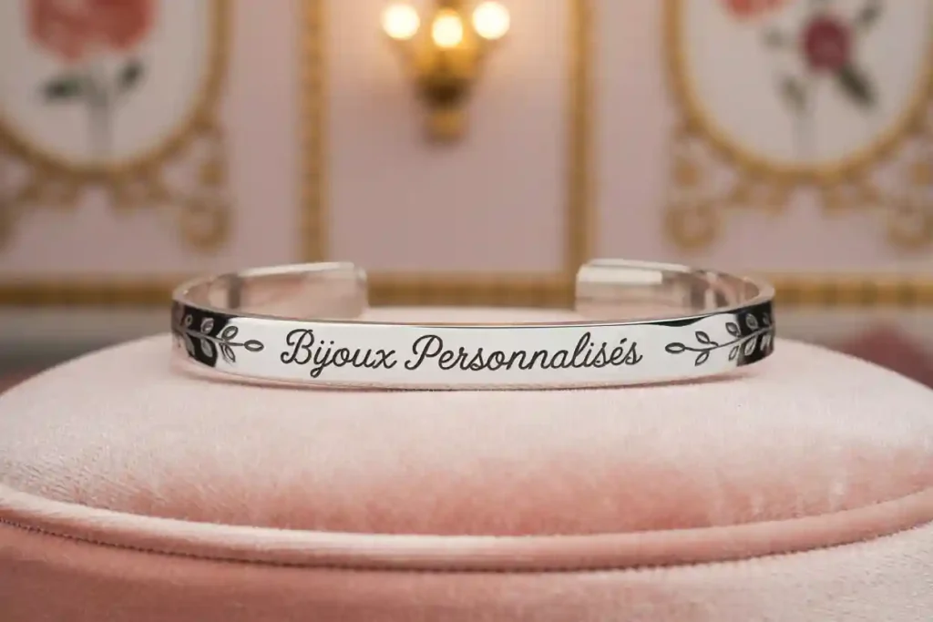 bracelet jonc en argent exemple de personnalisation
