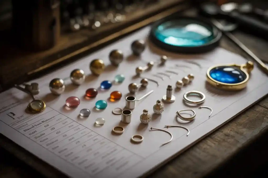 pièces nécessaires pour la fabrication de boucles d'oreilles cabochon